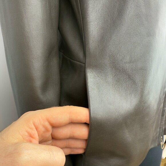 BOD & CHRISTENSEN Chocolate Brown Fitted Genuine Leather Hips Lenght Jacket 12 - Picture 5 of 9